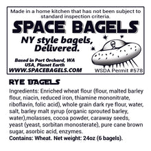 Load image into Gallery viewer, Rye Bagels - 6 count