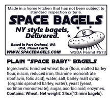 Load image into Gallery viewer, Space Baby Bagels - Plain - 12 count (mini)