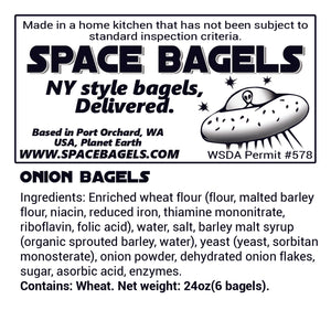 Onion Bagels - 6 count