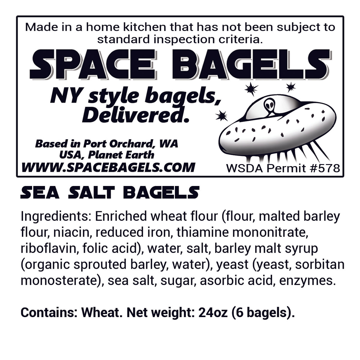 Sea Salt Bagels 6 count Space Bagels
